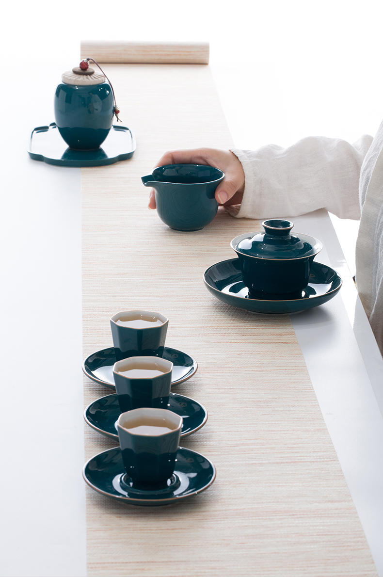 The Sample tea cup dehua porcelain octagon cup home of kung fu tea cups ceramic tea master single cups of tea cups