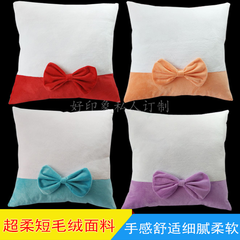 DIY thermal transfer supplies sublimation blank pillow pillow pillow wholesale creative new bow pillow