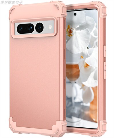 Pink — Tough Shockproof Airbag Corner Hybrid Protection 7, 7 Pro Google Pixel Phone Case