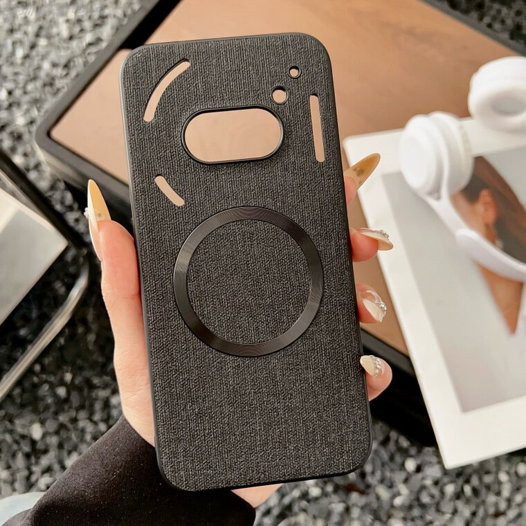 Gray Canvas Rose Gold Mirror MagSafe iPhone Case