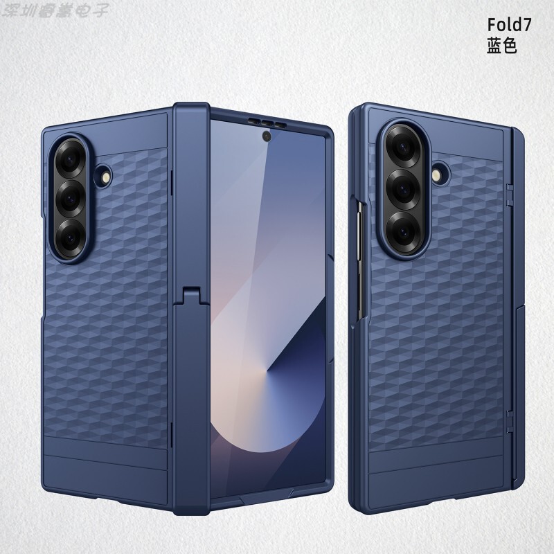 Suitable for Samsung Zfold7 Solid Color Plaid Phone Case, Zfold6 Invisible Stand, Zfold5 Full Screen Hinge Protection, Zfold4 Double-Sided Anti-Drop Protective Case Suitable for Samsung Zfold7 Solid Color Plaid Phone Case, Zfold6 Invisible Stand, Zfold5 Full Screen Hinge Protection, Zfold4 Double-Sided Anti-Drop Protective Case