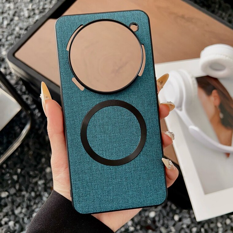 Gray Canvas Rose Gold Mirror MagSafe iPhone Case