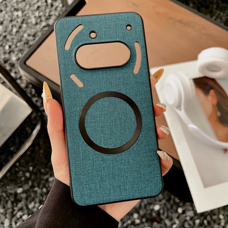Gray Canvas Rose Gold Mirror MagSafe iPhone Case