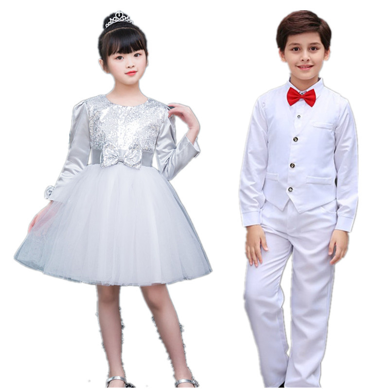 girls princess ballet chorus dresses Long sleeve children's Princess