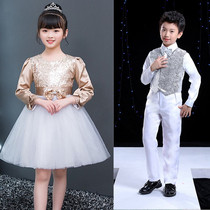 New Years Day long-sleeved childrens choir performance clothes middle school students Primary School students performance clothes students recitation competition Junior High School
