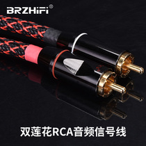 Double Lotus RCA Audio Signal Cable Canami Fever Audio Cable 4N 99 99% Oxygen Free Copper Gold Plated