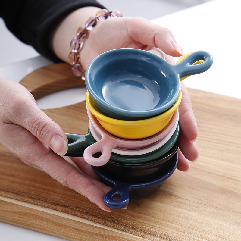 Creative Home Little Butterfly Ceramic Dipping Dipper Vinegar Saucer Seasoning Saucer Sauce Dipper Snack Saucer