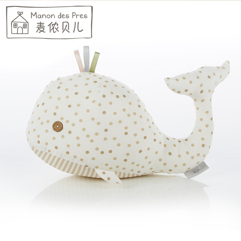 Mcnon Belle Cloth Art Whale Doll Baby Pacify Doll Entrance Appeasement Toy Sleep Cute Hand Puppet
