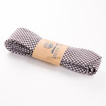 European fashion trendy men's dresses popular vintage linen linen handmade college tie brown white houndstooth