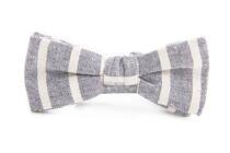 Tide men in Europe and the United States selling new fashion retro hand cotton cotton handmade bow tie gray white stripes