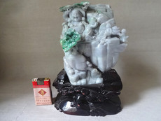 Подставка для пера 包邮捡漏价a货美品古玩翡翠玉器阳绿招财笑佛塑像糯种翡翠摆件