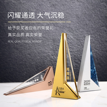 Creative personality high-end custom metal crystal trophy evening awards annual awards souvenir excellent staff