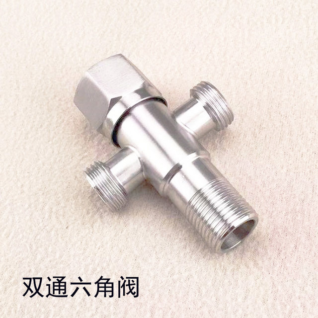 304 Stainless Steel Triangle Valve, One Inlet, Two Outlets, Three-Way, Dual Outlet Water Valve for Toilet, Sink, Angle Valve, Water Diverter, Water Stop Valve