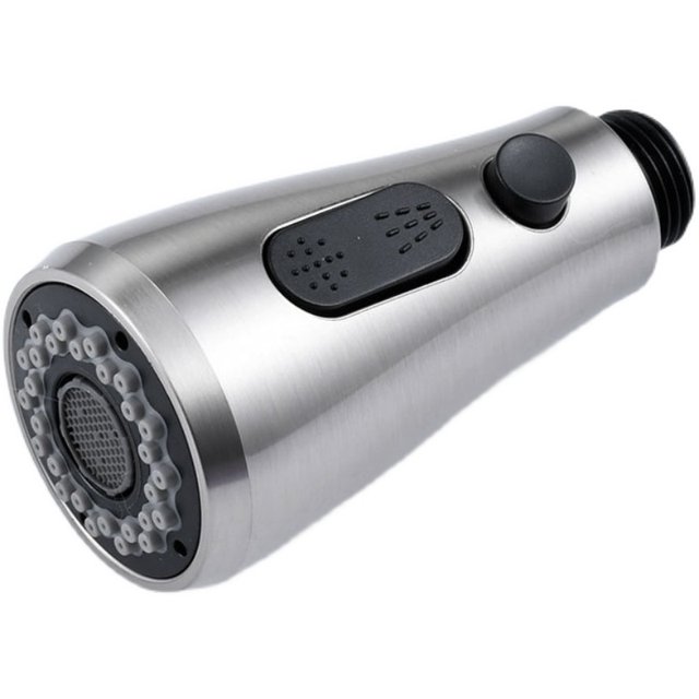 Kitchen Faucet Sink Dishwashing Basin Pressurized Showerhead Extension Aerator Universal Splash-Proof Pull-Out Dual-Blade Nozzle