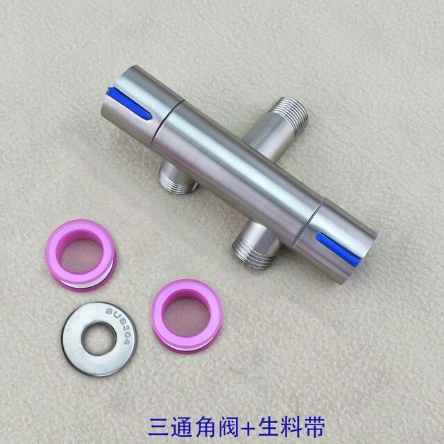 304 Stainless Steel Triangle Valve, One Inlet, Two Outlets, Three-Way, Dual Outlet Water Valve for Toilet, Sink, Angle Valve, Water Diverter, Water Stop Valve