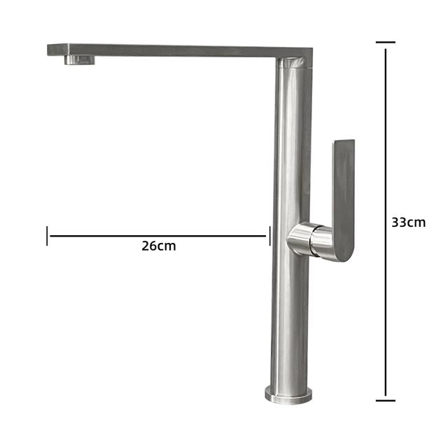 304 Stainless Steel Kitchen Hot and Cold Faucet Sink Anti-Splash Basin Dishwashing Basin Pool Rotating Outlet Faucet