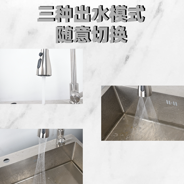 Kitchen Sink Faucet Universal Extender Multi-Function with Scraper and Water Outlet Pull-Out Sink Anti-Splash Nozzle