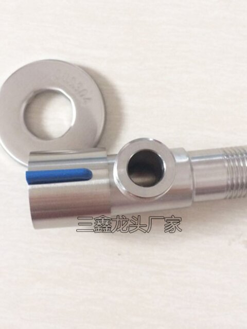 304 Stainless Steel Angle Valve Lead-Free Brushed Explosion-Proof Thickeneded Hot and Cold Universal Water Stop Valve 4-Point Toilet Switch Triangle Valve