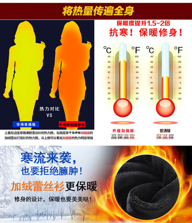 Cộng với áo nhung đáy quần nữ mùa đông dày đồ lót ấm bên ngoài mặc áo ren cao cổ áo ấm đơn áo nhỏ đoạn ngắn áo ấm nam trung niên