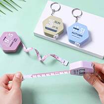 Portable small roll Cartoon creative cute ruler home tape measure soft ruler telescopic mini size special ruler