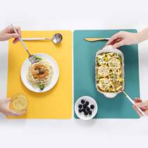 Silicone dining mat Nordic solid color table top anti-ironing mat insulation living room tea table anti-skid mat bowl mat table mat