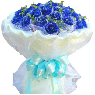 广州鲜花速递全国同城速递生日鲜花蓝玫瑰蓝色妖姬鲜花配送特价