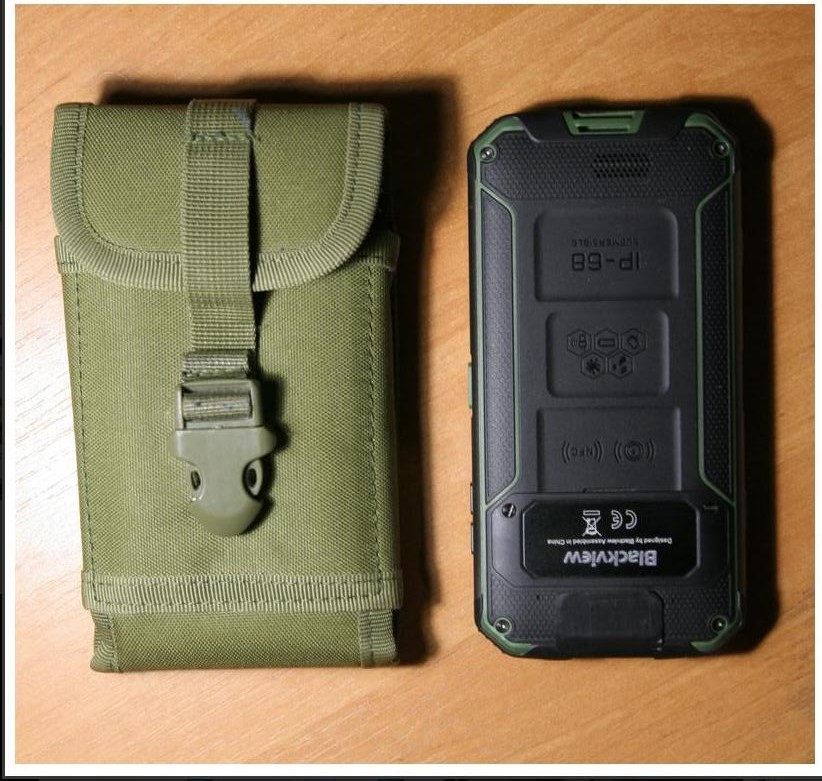 Outdoor Tactical Male Multifunction Travel Travel Hanging Bag Mini Tool Nylon Mobile Phone Pouch Big Screen Phone Pocket