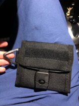 Outdoor waist hanging wallet EDC portable containing handbag Money clip card bag document sleeve Nylon abrasion resistant leather holder