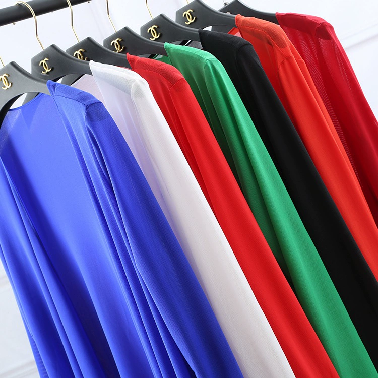 Shawl áo khoác chống nắng quần áo ngoài nữ 2018 mới mùa hè mỏng phần cardigan trong phần dài của băng lụa mùa hè buông thả hoang dã