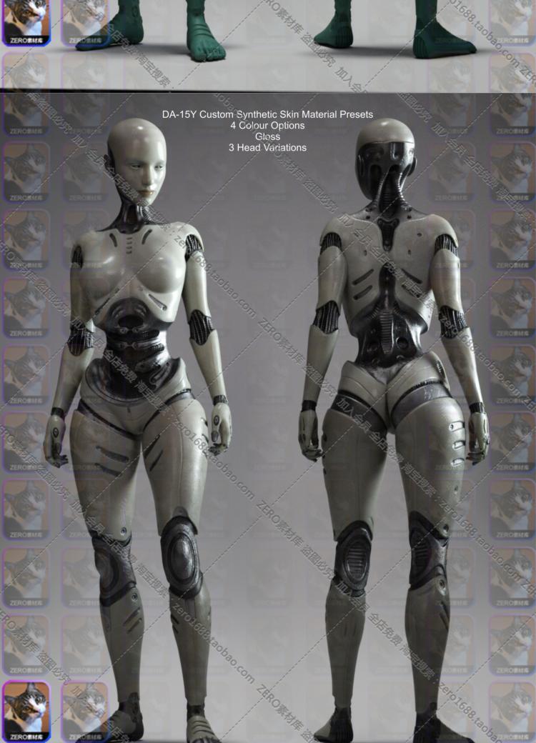 图片[15]-daz3d模型漂亮的女机器人 daz模型[419MB] 纯角色 IM包G8-cg男孩