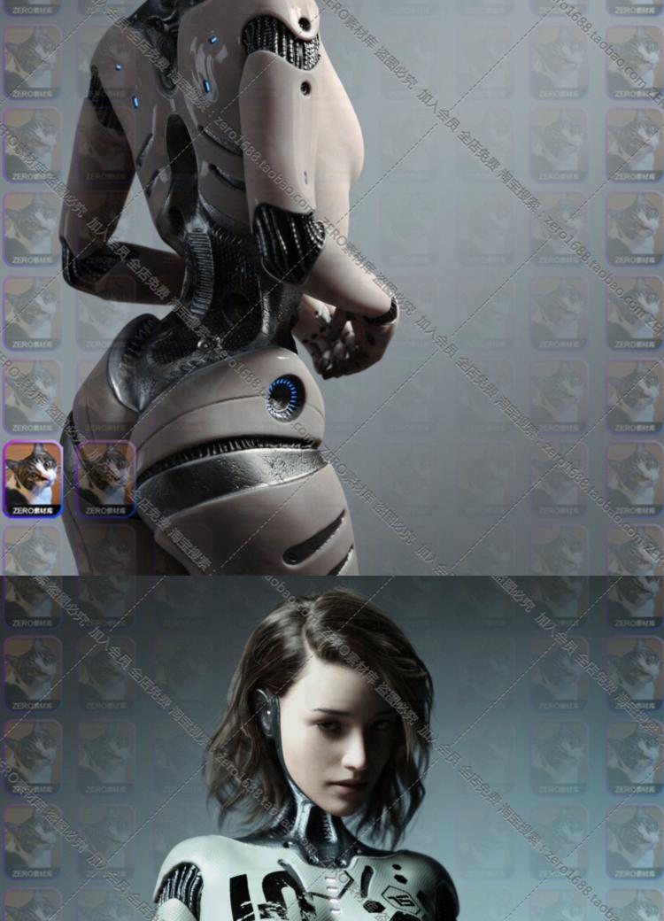 图片[7]-daz3d模型漂亮的女机器人 daz模型[419MB] 纯角色 IM包G8-cg男孩