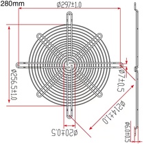 250金属网罩25CM散热风扇防护网罩280铁网罩250 300MM网罩