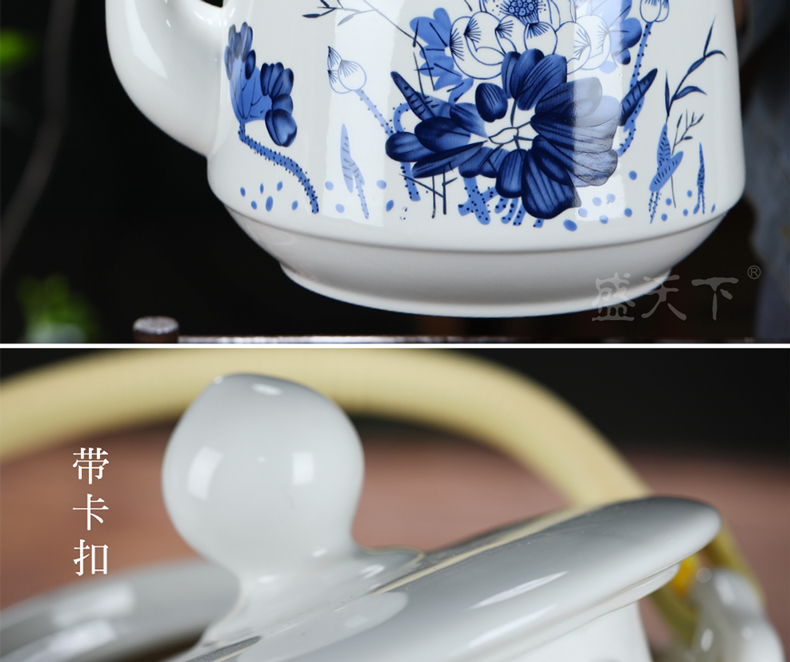 Large capacity ceramic teapot Chinese cold cold water heat kettle CiHu girder pot teapot family hotel