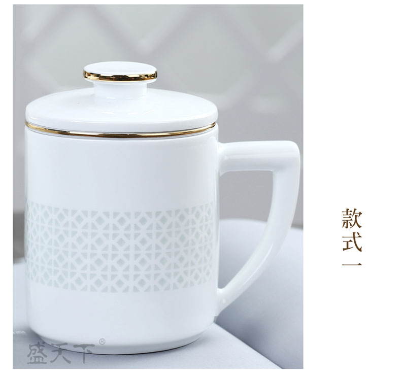 Jingdezhen separation and exquisite ceramic tea cup tea cups with cover filter cup tea home office cup gift