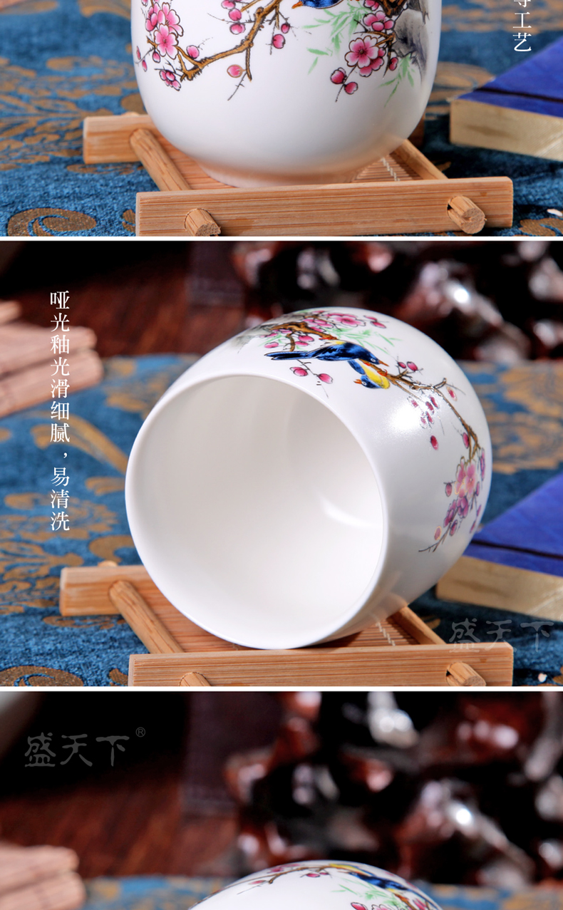 Jingdezhen ceramic tea set pastel kung fu tea set large capacity cup girder tea set gift set the teapot