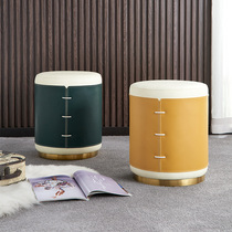 Dresser Stool Light Extravagant Advanced Modern Minimalist Designer Net Red Ins bedroom Makeup Stool Leather small round stool