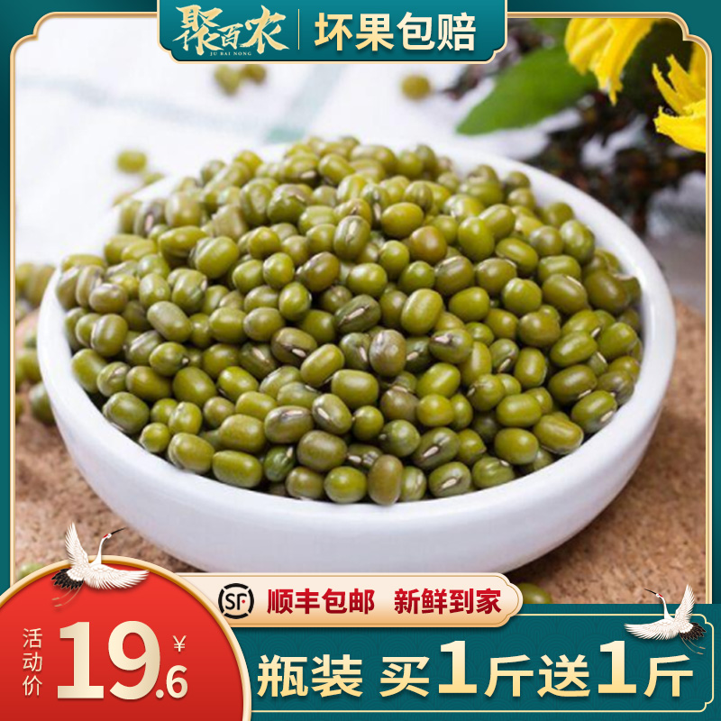Fresh farm mung bean grains Whole grains peeled and peeled bean soup porridge heat mung bean sand easy to cook live 500g