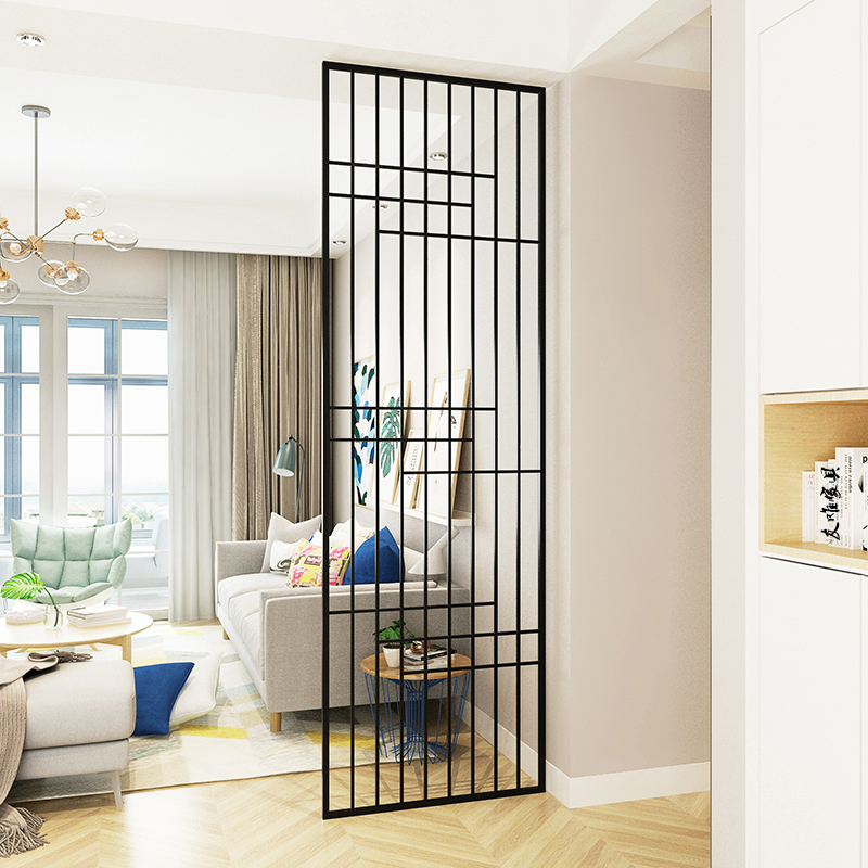 Nordic room Bedroom office Wrought iron screen Partition wall Living room Simple modern small apartment Mobile beauty shop