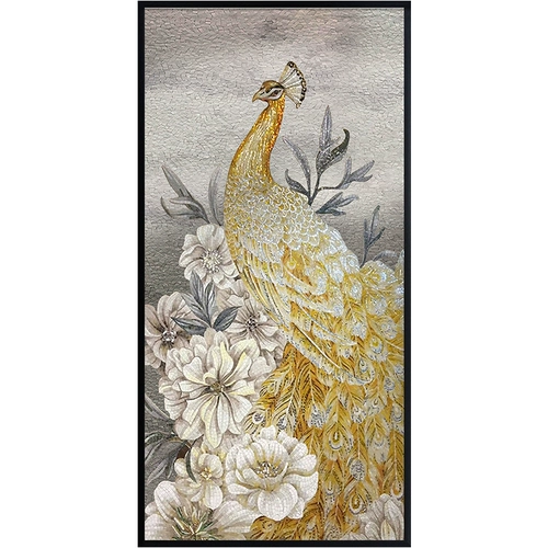 Бутик -павлин режущий мозаичный головоломка на заказ -приготовленные фениксовые фрески, цветочные плитки, фоновая фоновая стена, рафинированная картина