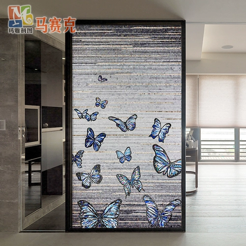 Бутик Hyundai Patoultry Mosaic стеклянный фоновый фона стена крыльца гостиная головоломка вырежьте индивидуальную машину бесплатную доставку