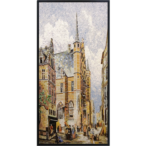 Стеклянный диван, мозаика на стену, делается под заказ