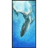 Мозаика ручной работы фона стена Абстрактная кита Голубое море Большой размер