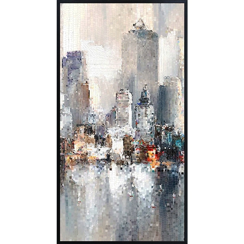 玛雅拼图 Современное городское крыльцо Большое расстояние коридора Фоновое фоновое рисование стен индустрия Вертикальная версия Вертикальная версия инкрустация висящей живописи