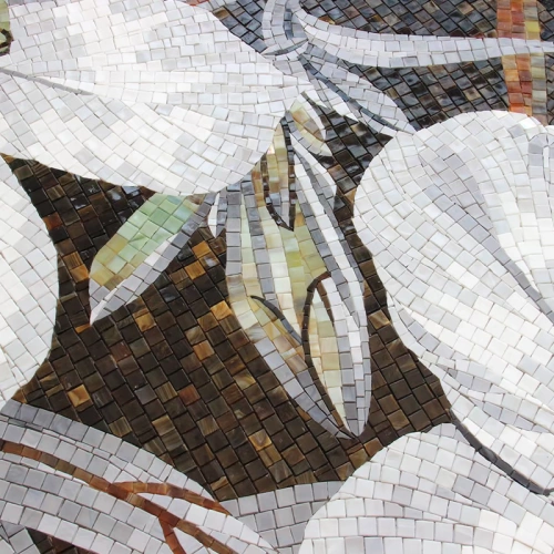 Цветочная мозаика лилия Символическая живопись