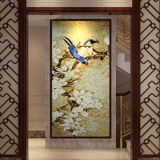 玛雅拼图 Индивидуальная крыльцо, цветок, птица и стеклянная мозаичная головоломка Фоновая наклейка на стенах