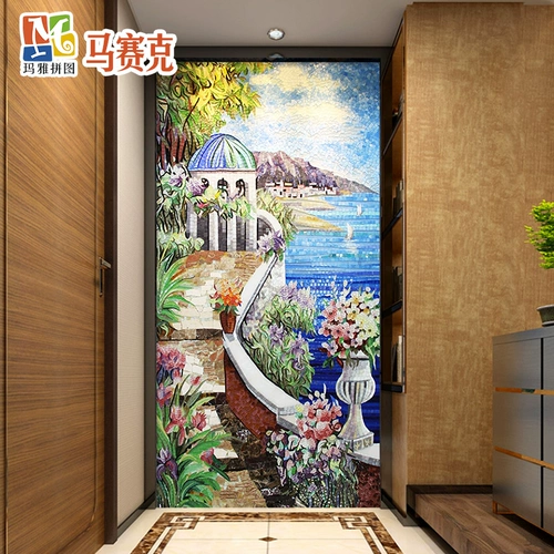 玛雅拼图 Средиземноморская пейзажная пейзажа кристаллическая мозаика головоломка европейской веранды