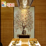 Boutique Fine -cut Mosaic Puzzle, Happy Tree, дерево удача, кластеризационные денежные катеры, катер -крыльца фоновая стенка