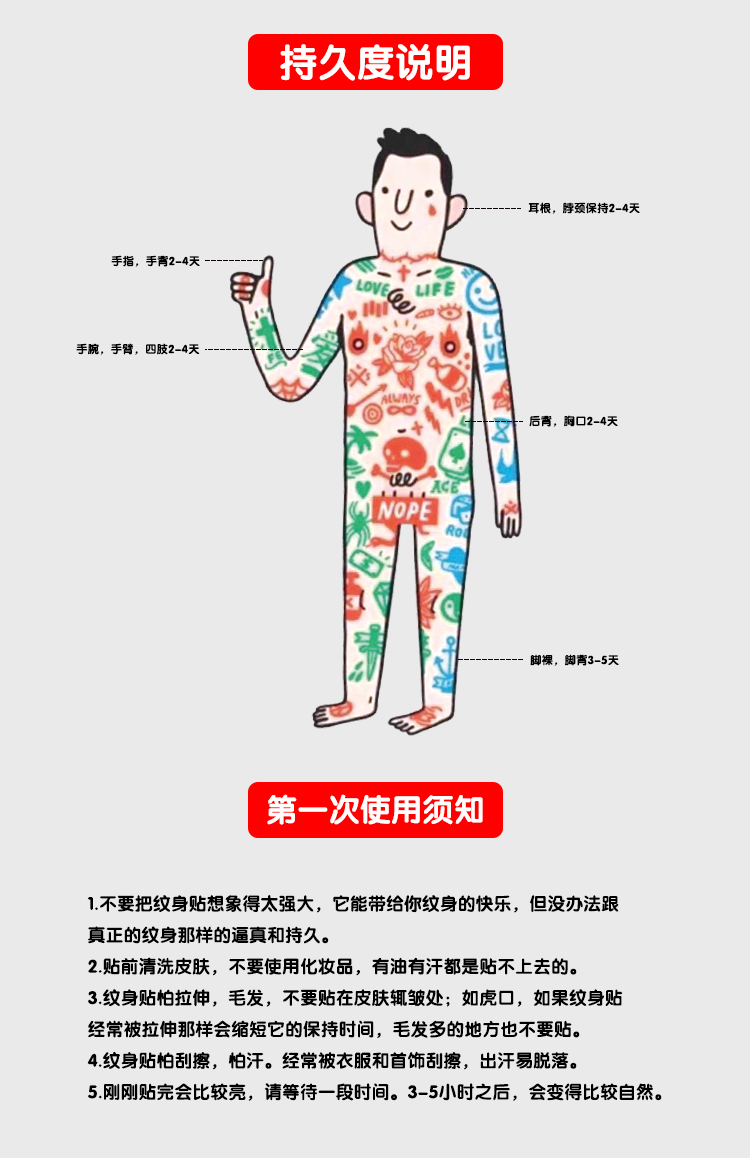 Hình xăm thỏ con không thấm nước nam và nữ kéo dài cánh tay mô phỏng hình xăm hoa cánh tay hình xăm sticker cơ thể hình xăm dán đẹp cho nam