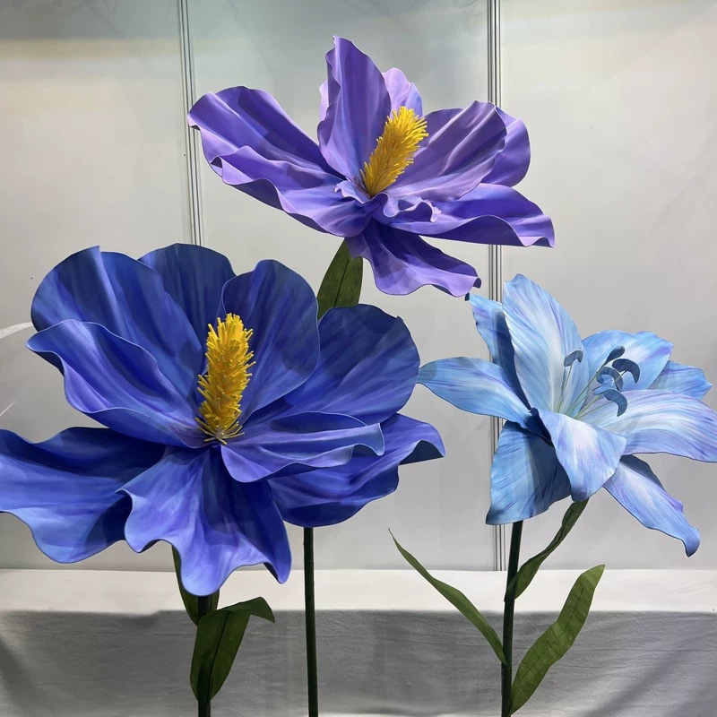 Wedding Road Flower Finished Product Outdoor Wedding Layout Handmade Paper Art Flower Display Window Props Decoration Waterproof Paper Flower