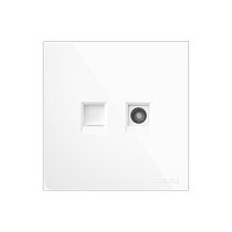 Delixi official flagship store TV computer broadband network socket type 86 household concealed large panel white